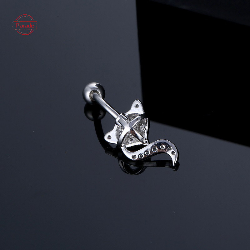 Cuộc diễu hành Full-embeded Hình Cáo Động Vật Bụng Rốn Móng Tay Thời Trang Gợi Cảm Zircon Kẻ Sọc Dành Cho Nữ Và Nam Trang Sức VN