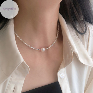 K2nightfee Dây chuyền xương đòn thời trang Bạc vỡ Vòng cổ ngọc trai không đều Vòng tay dành cho nữ Tiệc cưới Sinh nhật Vintage Trang sức Quà tặng VN