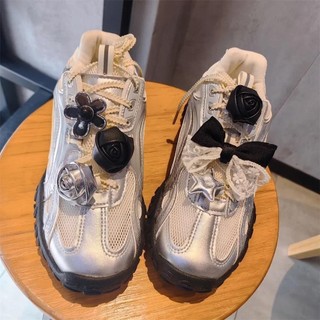 Kẹp khóa trang trí dây giày cho sneaker, phụ kiện nơ/hoa hồng/trái tim