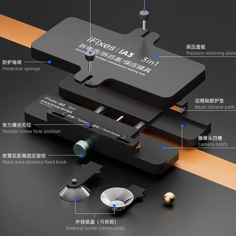 IFIXES IA3 Đa Năng Phía Sau Cố Định Cố Định Màn Hình Bên Treo Cố Định Loại Bỏ Kính Thay Thế Áp Lực Giữ Dụng Cụ