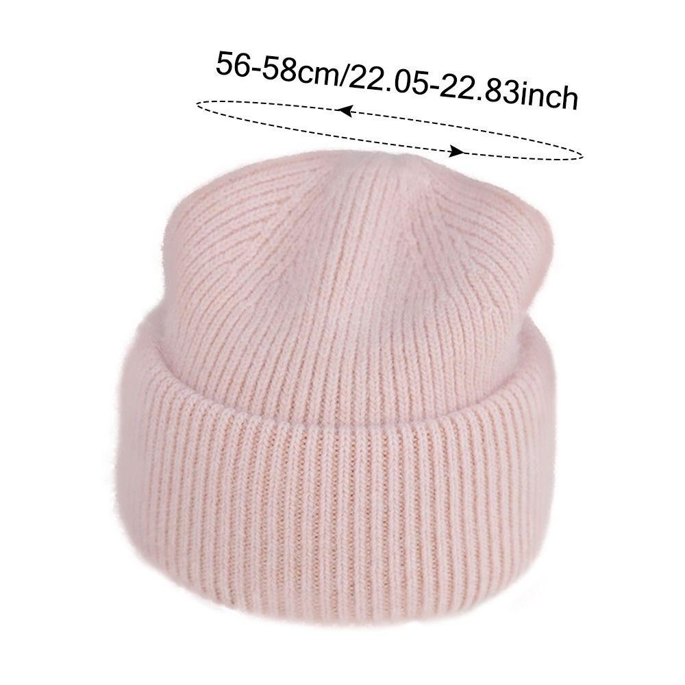 Hobbyin Mũ Trượt Tuyết Phong Cách Hàn Quốc, Lông Thỏ Dày Ấm Áp, Phù Hợp Nam Nữ Đi Ngoài Trời