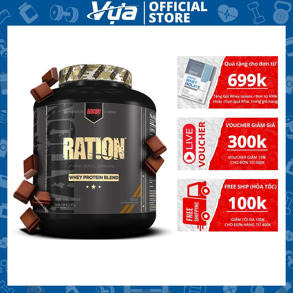 Bột Protein Redcon1 - Ration (5 Lbs) - Tăng Cơ Giảm Mỡ, Hỗ Trợ Phục Hồi ...