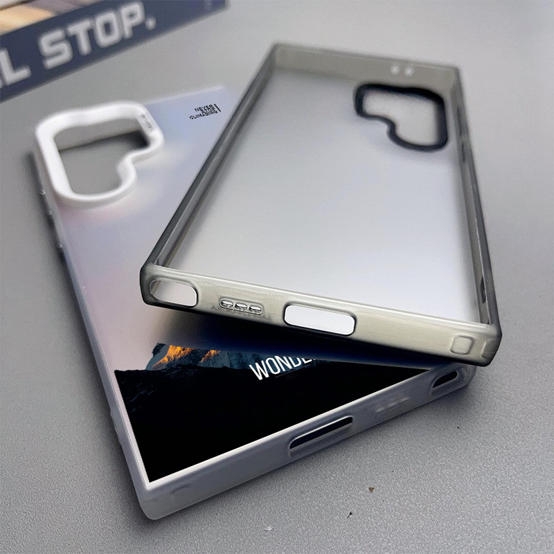 Phong cảnh tuyệt vời của Meili Snow Mountain Micro Matte Hard Frosted Case cho Samsung S25 Ultra S24 Ultra S23U Galaxy S24 + S24FE S22U S20FE S21 S20 Vỏ chống sốc chống vân tay