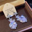 Hoa Bướm Mới Giọt Nước Zircon Ánh Sáng Sang Trọng Thời Trang Bạc Bông Tai Kim