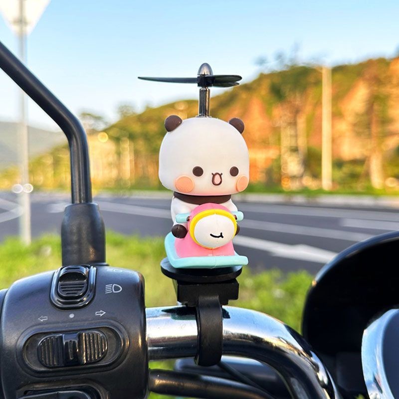 Một hoặc hai đồ trang trí ô tô, đồ trang trí xe máy, xe điện, vải đường bộ, phụ kiện nhỏ, vịt vàng nhỏ, Xe Đạp Dễ Thương