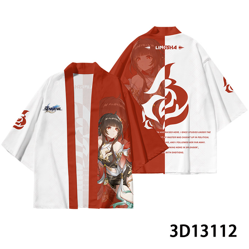 5y Honkai: Star Rail Firefly Lingsha Robin Aventurine haori linh mục frock cardigan áo len kimono áo thun