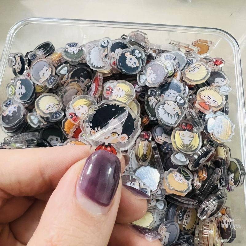 Haikyuu Dễ Thương Acrylic Quyến Rũ 1cm / 2cm Ốp Điện Thoại DIY Trang Trí Thủ Công Phụ Kiện