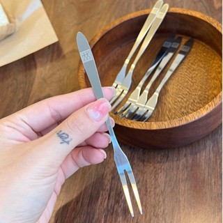 Set 10 dĩa inox cao cấp ăn trái cây bánh ngọt hải sản tiện lợi #A162