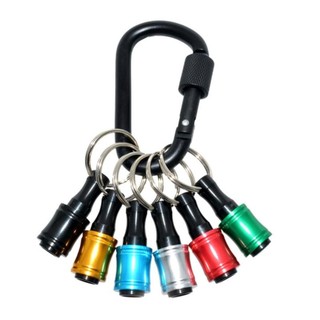 JOYFULLIFE 6 Cái Móc Chìa Khóa Adapter Mũi Khoan, 6 Chiếc Giá Đỡ Đầu Tua Vít Di Động, Cần Nối Dài Thay Đổi Nhanh Tay Dụng Cụ Cầm Tay Trọng Lượng Nhẹ Ngoài Trời