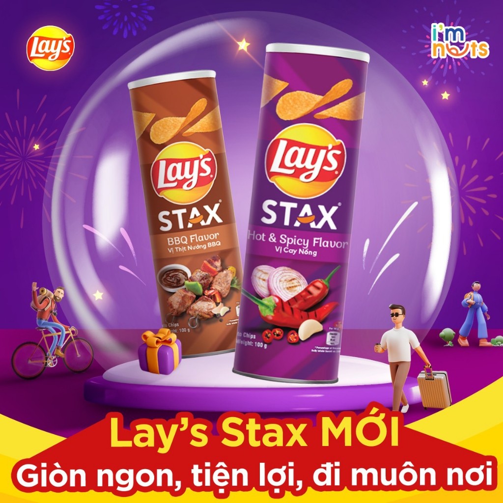 Snack Khoai tây Lays Stax đủ vị lon siêu to 145g Date xa Đảm bảo chất lượng