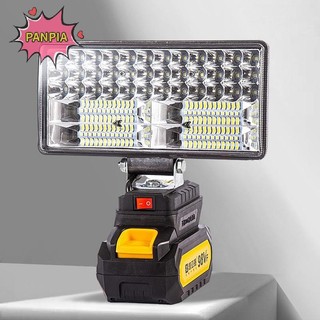 Pnpia Cho 18V Li-ion LED Đèn Làm Việc 3 / 4 Inch Đèn Pin Di Động Khẩn Cấp Lũ Cắm Trại Ánh Sáng Boutique
