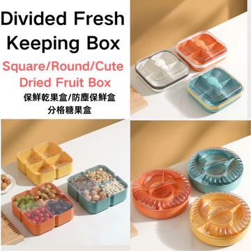 Hộp chia vuông Hộp đựng trái cây sấy khô chia nhỏ Hộp kẹo tròn màu đỏ Hộp đựng đồ ăn nhẹ năm mới Hộp lưu trữ chia hộp kẹo lễ hội mùa xuân Hộp đựng kẹo chống bụi Hộp đựng đồ tươi chia