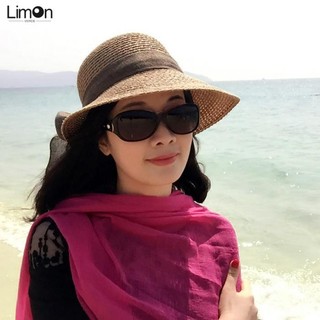 Mũ mũ rơm đi biển mùa hè cho nữ Mũ thường ngày chống nắng có thể gập lại