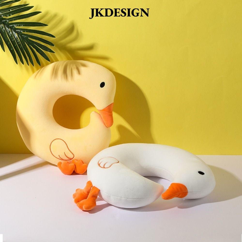 Gối Cổ JKDESIGN, Gối Hình Chữ U Nhung Pha Lê Dễ Thương, Phong Cách Nhật Bản Hạt Xốp Ngỗng Lớn Thêu Gối Du Lịch Tại Nhà