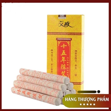 Hôp 10 Điếu Ngải Nhung Cao Cấp Sử Dụng Trong Châm Cứu - Ngải Cứu Nhung Nguyên Chất 100% -SUPER