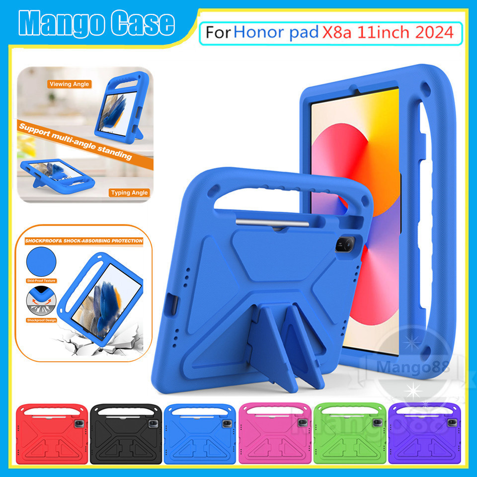 Bao Da Dành Cho Honor Pad X8a 11inch 2024 Trẻ Em Eva Trẻ Em Thân Thiện Với Tay Cầm Đứng Văn Phòng Kinh Doanh Vỏ Bảo Vệ Máy Tính Bảng Cầm Tay Chống Sốc Học Tập Học Sinh