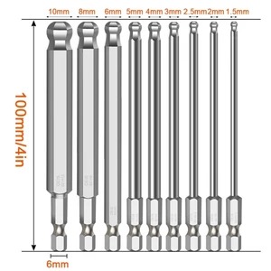 Bit tuốc nơ vít Trình điều khiển Bit Nam châm Thép hợp kim mét Độ chính xác cao 100mm