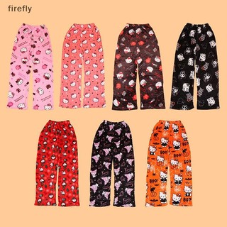 [Firefly] Bộ Đồ Ngủ Sanrio Hello Kitty Hoạt Hình Kuromi Flannel Quần Bộ Đồ Ngủ Quần Dài Quần Nhà Thường Ngày Quà Tặng Giáng Sinh Halloween [VN]