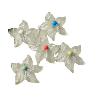 Phụ kiện acrylic DIY hoa kèn không đều, trong suốt, đục lỗ, cho bông tai, phụ kiện tóc, chất liệu ốp điện thoại bán buôn