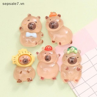 [tuyi mù] 10 CÁI Hoạt Hình Capybara Resin Ch Bright Flatback Động Vật Bông Tai Móc Khóa Mặt Dây Chuyền DIY Trang Sức Làm {đồng chơi}