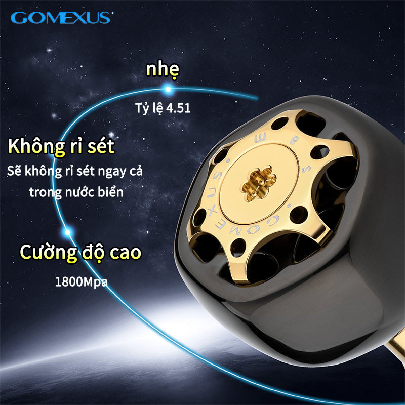 Ảnh Núm vặn máy câu cá Gomexus Galaxy 38 TA38 chất liệu titan cho Shimano Stella Vanford Daiwa Saltiga Ryobi Samp MINI rockin chuyên dụng 4