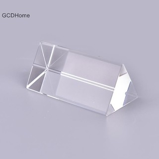 Gcdhome 30 * 30 * 60mm Lăng kính hình tam giác BK7 Lăng kính quang học Vật lý thủy tinh Giảng dạy khúc xạ HOT