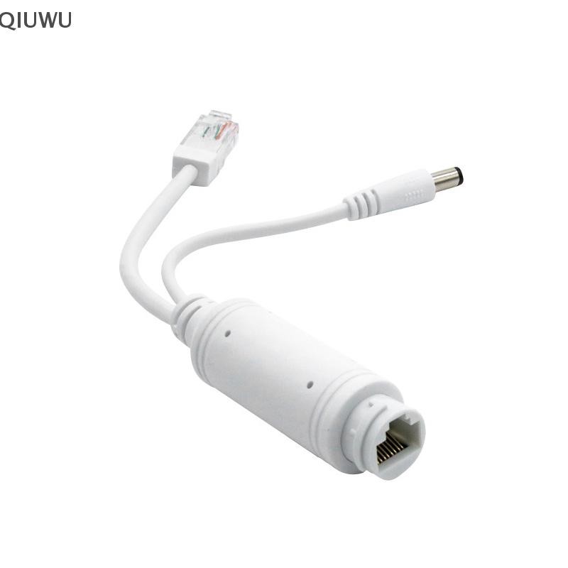 Qiuwu 48V đến 12V POE Splitter Bộ chuyển đổi chống nước Mô-đun cấp nguồn cáp Camera IP.
