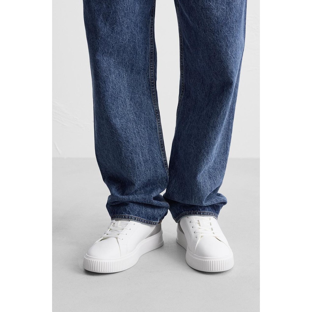 [Rẻ vô địch] Giày sneaker Zara chính hãng White Platform - Dáng đế dày Trắng phối màu