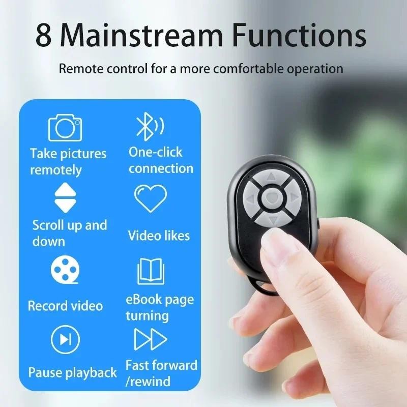 Điều khiển từ xa Bluetooth đa năng cho Tittok IPhone Xiaomi Redmi Samsung Điện thoại di động Selfie Stick Bộ điều khiển Camera Bluetooth