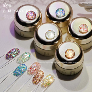 Baoshiman Nông Thôn Sơn Dầu Chất Liệu Lấp Lánh Gel Móng Tay Siêu Flash Bị Vỡ Kim Cương Quang Trị Liệu Keo Móng Tay Nghệ Thuật Làm Móng Tay Cho Tiệm Móng Tay
