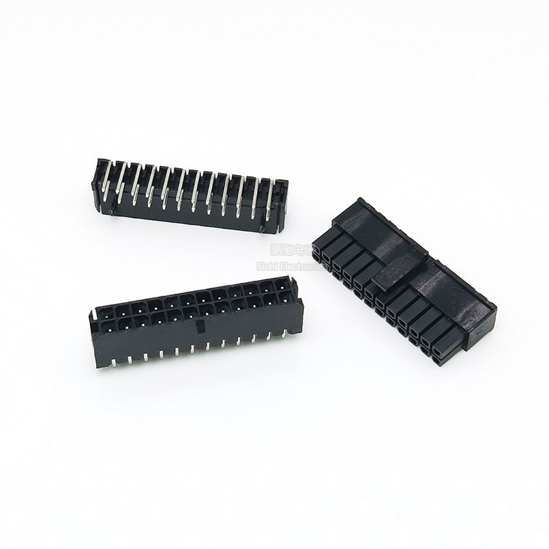 43045 Ổ cắm chốt cong MX3.0mm Đầu nối hàng đôi 43025 Ổ cắm chốt thẳng 2 * 2 / 3 / 4 / 5 / 6 / 8P