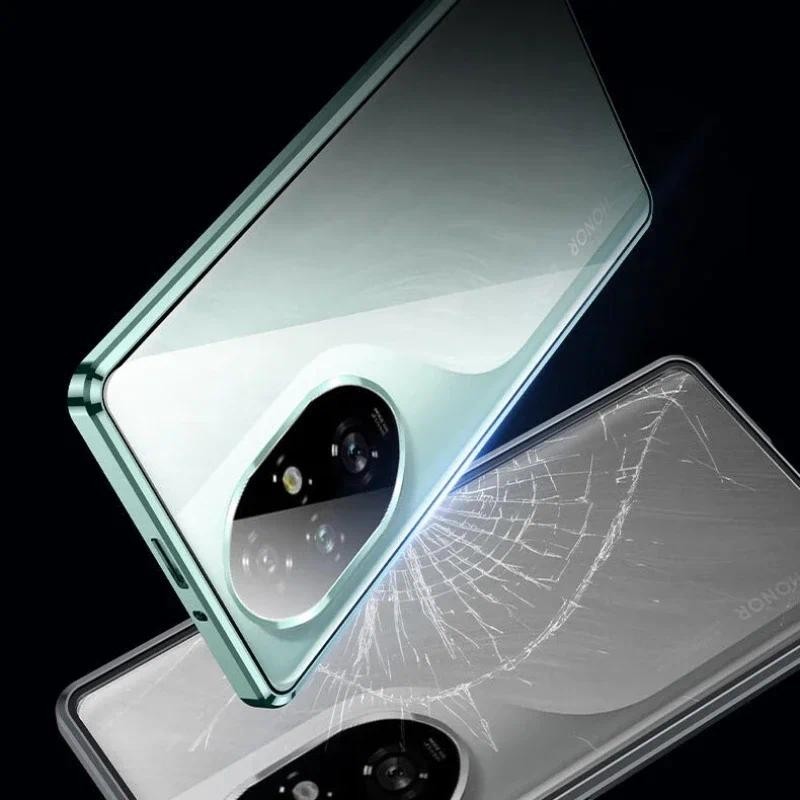 360 Full Kim Loại Từ Tính Dành Cho Honor 200 300 400 Pro Kính Hai Mặt Điện Thoại Dành Cho Honor200 Honor 200Pro Bảo Vệ Ống Kính