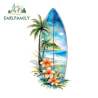 EARLFAMILY Lướt Sóng Hoạt Hình Xe Hơi Miếng Dán Cá Tính Tắc Xước Chống Thấm Nước Vinyl Decal Thích Hợp Cho Xe Máy Laptop Windows Xe Tải Ván Trượt