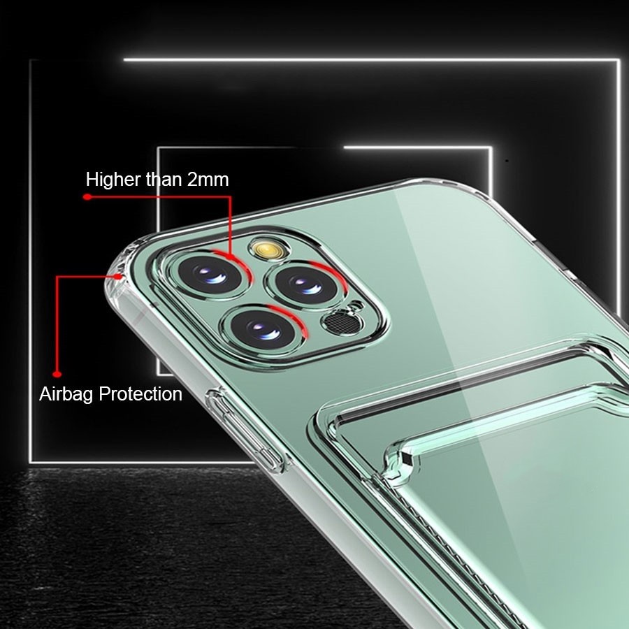 Ốp Trong Suốt Cho Huawei Y7P Y9 Y7 Prime 2019 Y9S Y7a P40 Pro Nova 9 10 se Y61 Y90 Y70 honor 9X Pro Ốp Điện Thoại Có Vỏ Đựng Thẻ Ảnh