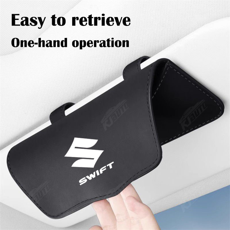 Hộp kính da che nắng Suzuki Swift kèm túi đựng vé/tài liệu