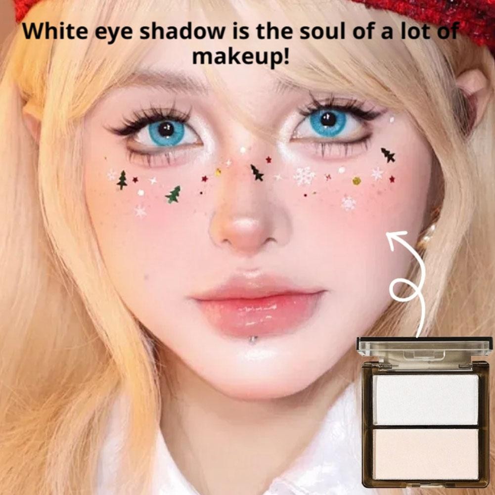 Bảng highlighter hai màu Trái Matte Finish Right Face Highlighter Middle Shadow Eyes E7z5