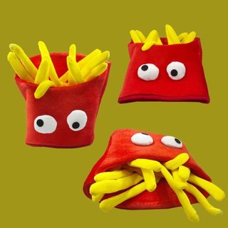 Mũ Hamburger Tiệc ASHCER, Sáng Tạo Dễ Thương Trang Trí Khoai Tây Chiên Mũ, Mũ Đội Đầu Hoạt Hình Thoải Mái Mềm Mại Halloween Mũ Phụ Kiện Trang Phục Dự Tiệc