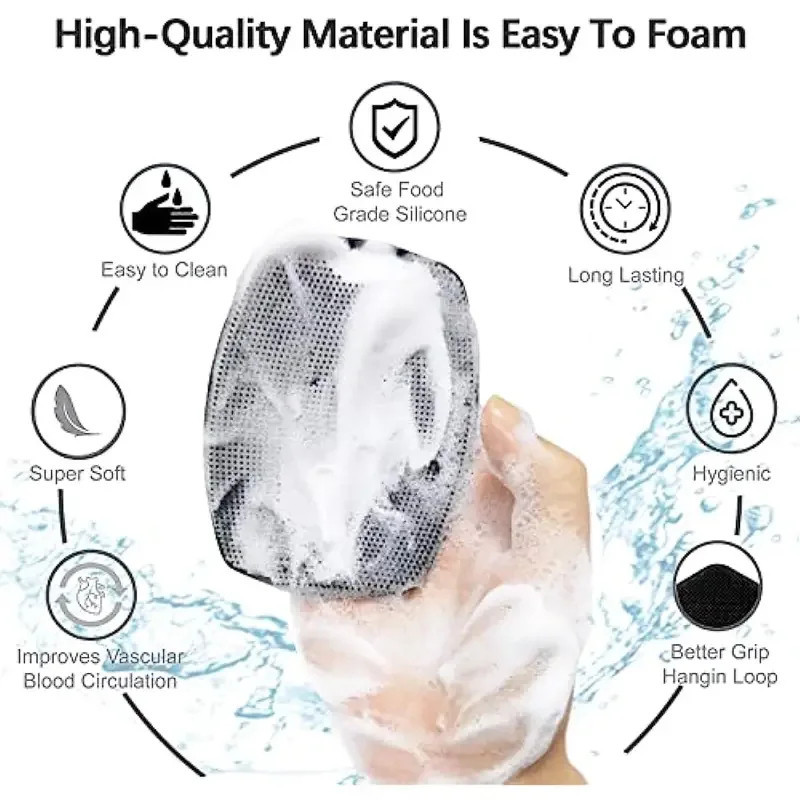 [COD] Bàn Chải Tắm Silicone Mềm Chà Lưng – Tẩy Tế Bào Chết Nhẹ Nhàng, Massage Da, Không Gây Đau Rát Khi Tắm