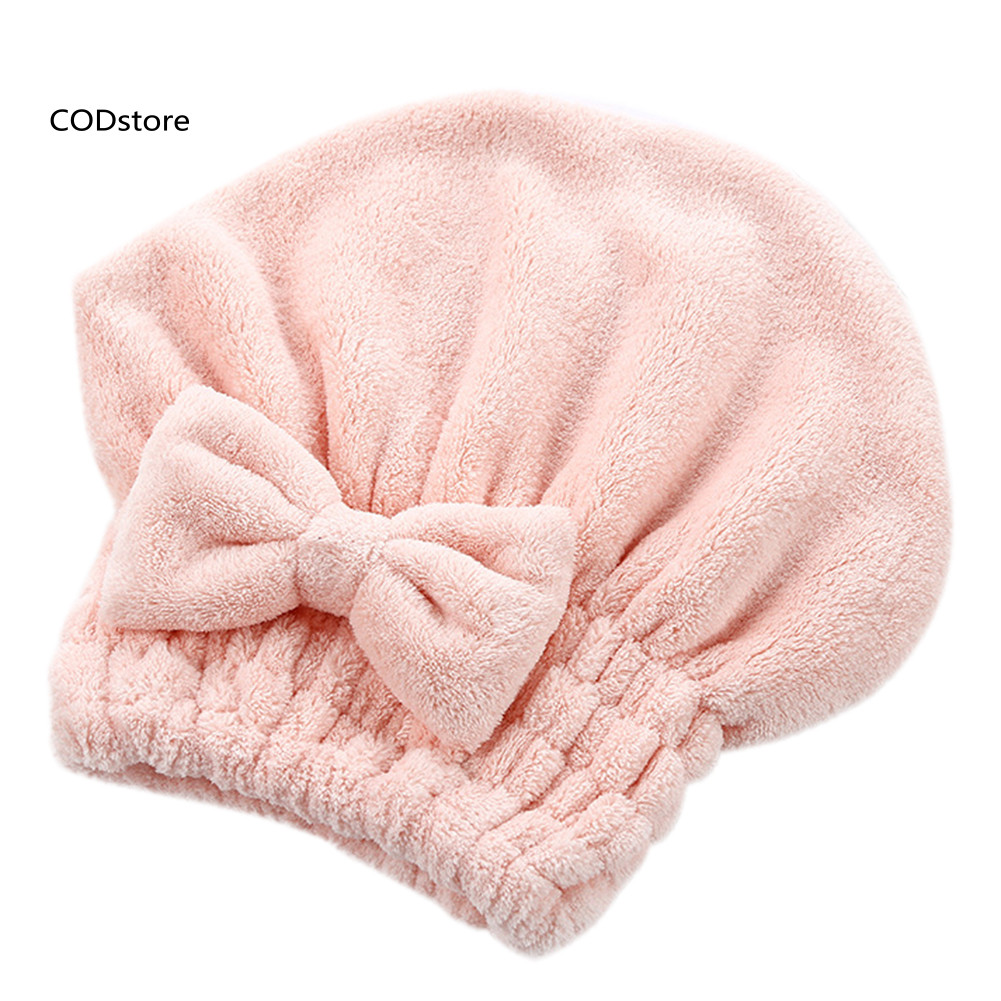 KDC Coral Velvet Nhanh Khô Mũ Tóc Siêu Thấm Hút Đầu Tắm Quấn Khăn Mũ Tắm