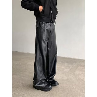 Quần Nam Retro Mỹ Màu Trơn Da PU Phù Hợp Mùa Hè