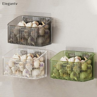 EGN 1 Cái Nhà Bếp Tỏi Gừng Và Hành Trong Suốt Giỏ Bảo Quản Treo Tường- Nhỏ Treo Tường Hộp Bảo Quản Giá Để Đồ N