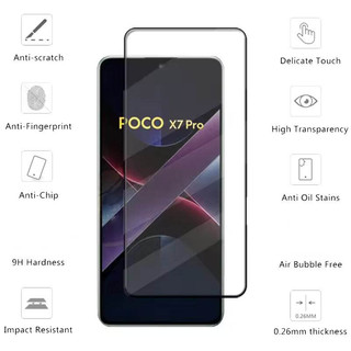 Kính 3D Cho POCO F7 X7 F6 X6 Pro F7 Ultra Bảo Vệ Màn Hình HD Phim Cong Kính Cường Lực