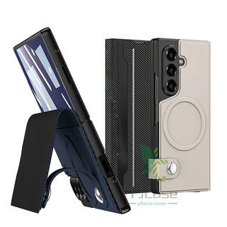 Có Thể Tháo Rời Khe Cắm Thẻ Flip Holder Vỏ Từ Tính Samsung Galaxy Z Fold 7 Z Fold 6 Vỏ Da