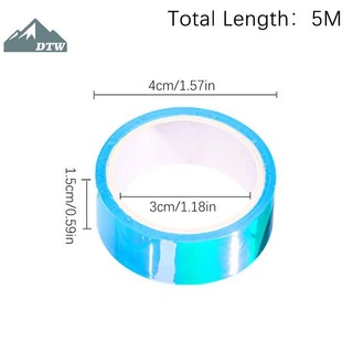Băng hologram đa sắc màu 500cm, dụng cụ trang trí và tập luyện rhythmic gymnastics
