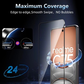 9H Full Cover HD Kính Cường Lực Bảo Vệ Màn Hình Cho Realme 14 13 Pro Plus 14X C75 C75X C71 Note 60 60X