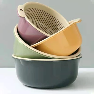 Giỏ Thoát Nước Giỏ Thoát Nước Taomi Rỗng Hai Lớp Thoát Nhựa Bắc Âu Giỏ Nhỏ Giọt Nhà Bếp Đa Năng Rau Giỏ Giặt Di Động