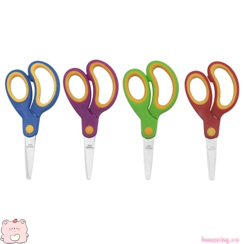 Kéo thủ công Boom Kids với kéo huấn luyện cầm thoải mái Kéo an toàn thực tế Đồ dùng học tập