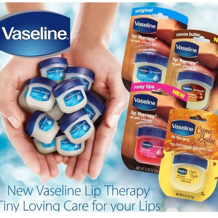 Dưỡng Môi Vaseline Therapy Lip 7g Son Dưỡng Giúp Làm Mềm Và Mượt Môi Khô, Nứt Nẻ, cấp ẩm