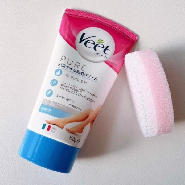 Kem tẩy lông veet 150g Nhật Bản an toàn dành cho da nhạy cảm vùng nách, bikini, bụng, chân