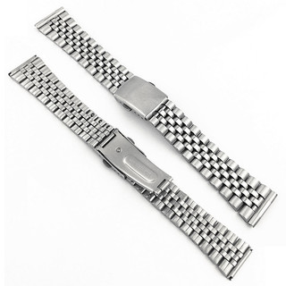 Vòng đeo tay đồng hồ bằng thép không gỉ Jubilee 18mm 20mm 22mm Dây đeo đồng hồ cho SEIKO 5 Diver Dây đeo đồng hồ đa năng thay thế cho đồng hồ cơ thạch anh Nam Nữ